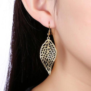 Golden Leaves Drop Earrings-Your Soul Place